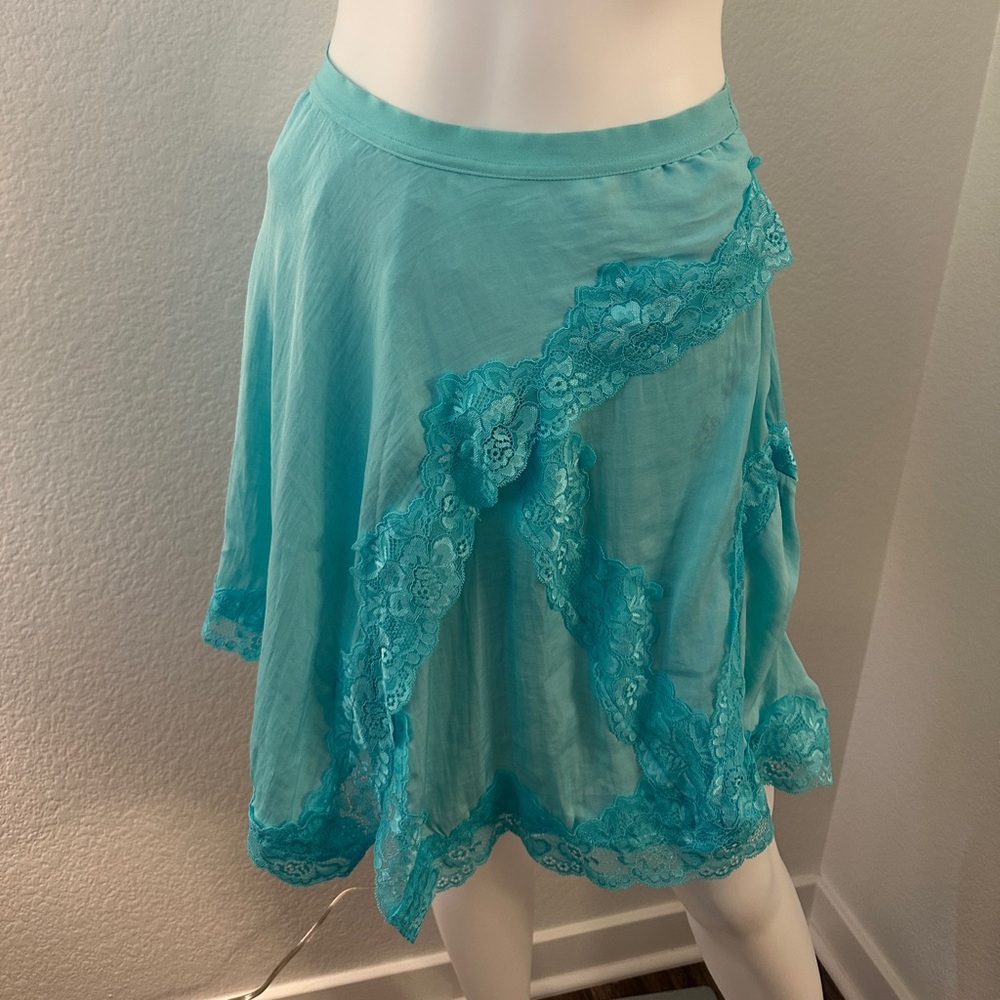 Intimately Free People Blue Lace Skirt